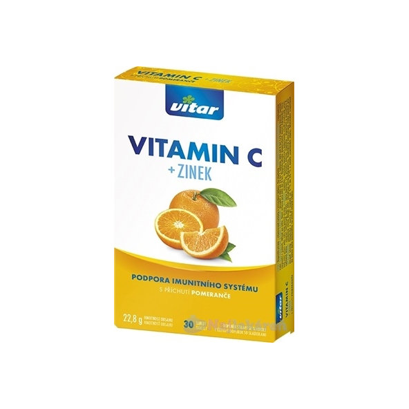 VITAR Vitamín C s príchuťou pomaranč 30tbl