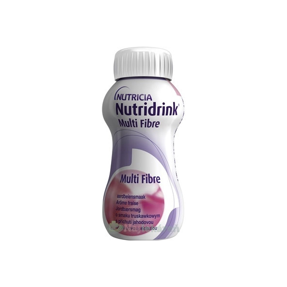 Nutridrink Multi Fibre s jahodovou príchuťou 24 x 200 ml