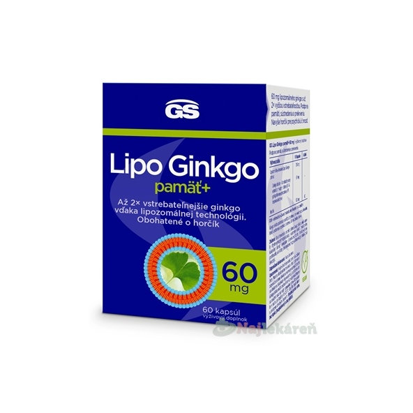 GS Lipo Ginkgo pamäť+ 60 mg 60 kapsúl