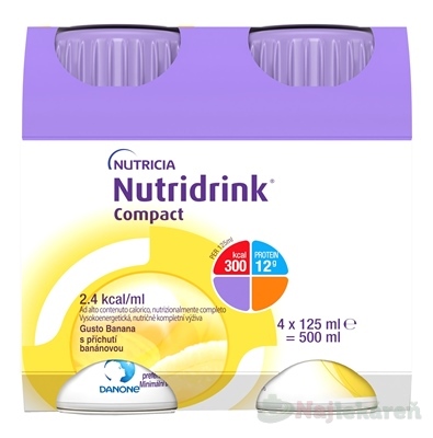 Nutridrink Compact s banánovou príchuťou 4x125ml