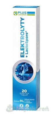 PLUS Lekáreň Elektrolyty + LactoSpore šumivé tablety 20 ks