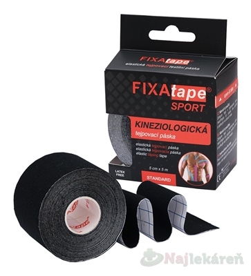 FIXAPLAST Fixatape sport standard tejpovacia páska 5 cm x 5m čierna 1 ks kúpite na Najlekaren.eu