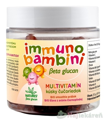 NATURES Immuni bambini Beta glucan MULTIVITAMÍN 60 ks