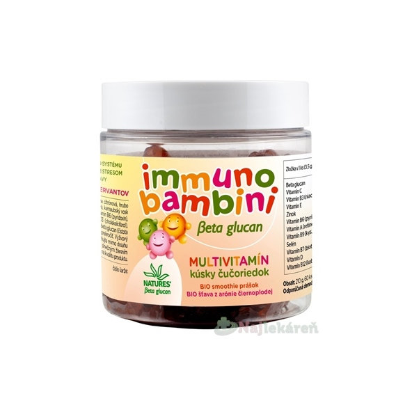 NATURES Immuni bambini Beta glucan MULTIVITAMÍN 60 ks