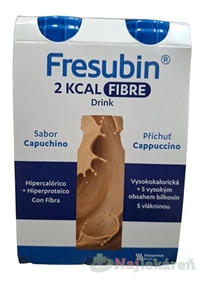 Fresubin 2 KCAL FIBRE DRINK príchuť kapučíno 4x200 ml kúpite na Najlekaren.eu