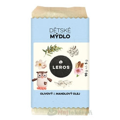 LEROS DETSKÉ MYDLO OLIVOVÝ & MANDĽOVÝ OLEJ tuhé mydlo 90 g