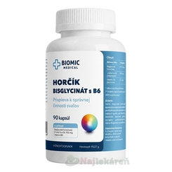 BIOMIC Horčík bisglycinát s Vitamínom B6 90 kapsúl