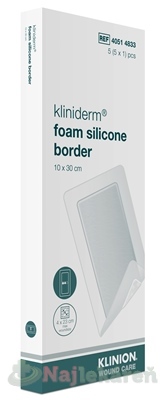 E-shop Kliniderm foam silicon border krytie penové 10x30cm 5ks
