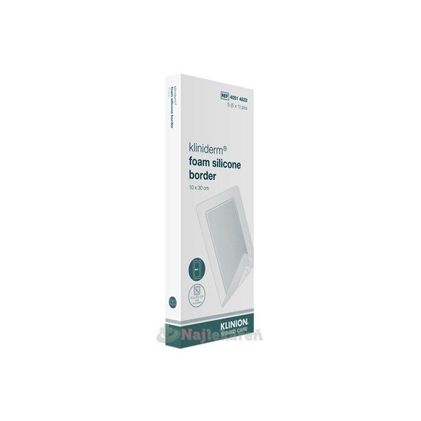 Kliniderm foam silicon border krytie penové 10x30cm 5ks