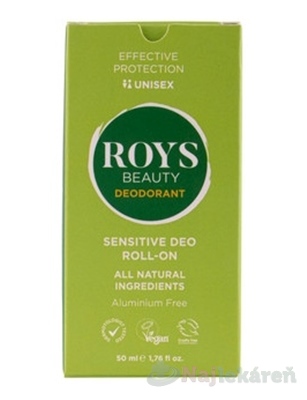 ROYS Beauty Sensitive Deo Unisex roll-on prírodný 50 ml