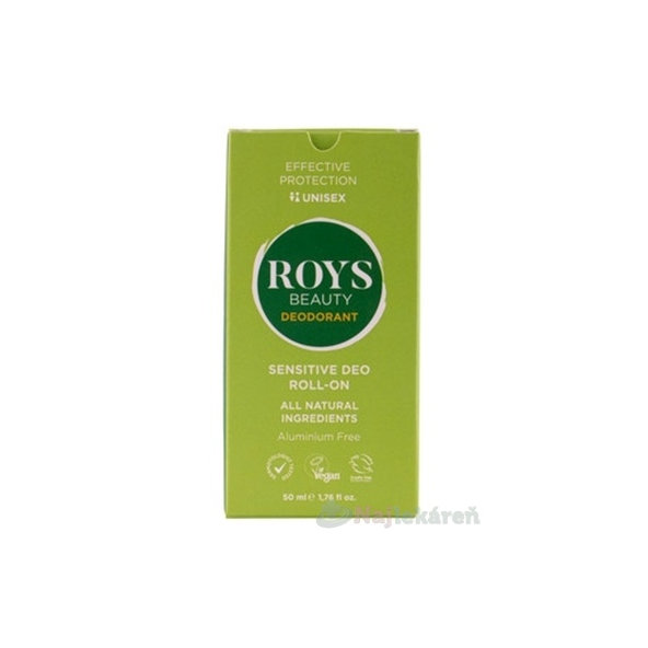 ROYS Beauty Sensitive Deo Unisex roll-on prírodný 50 ml